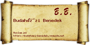 Budaházi Benedek névjegykártya