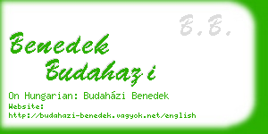 benedek budahazi business card