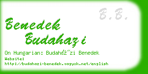 benedek budahazi business card